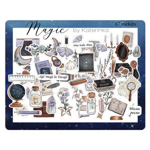 برچسب کاترینکا طرح برش خورده مدل Magic بسته 67 عددی