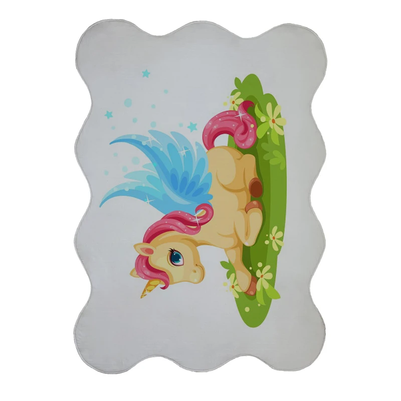 پادری مدل دالبر طرح اسب شاخ دار کد 8005 سایز 80x110 سانتی متر  