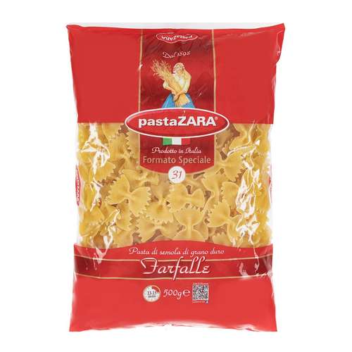 پاستا پاستا زارا مدل Farfalle مقدار 500 گرمی