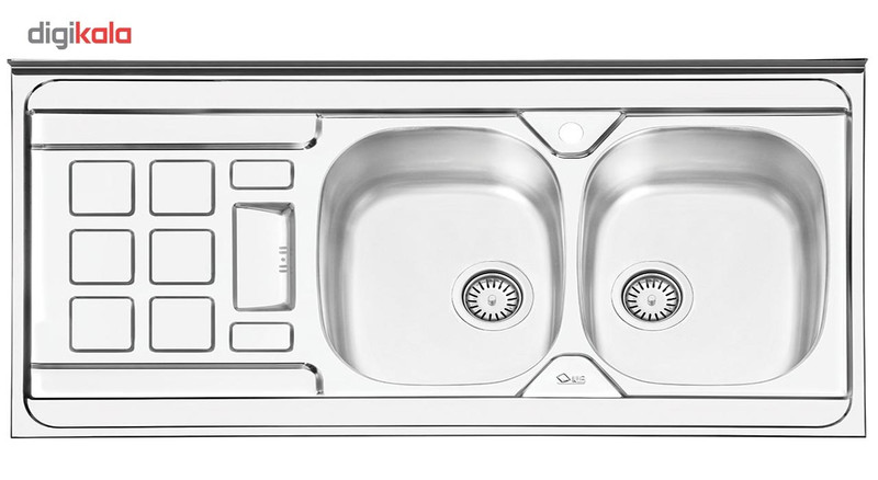 سینک ایلیا استیل مدل 1021R روکار سایز 60 × 120 سانتی متر