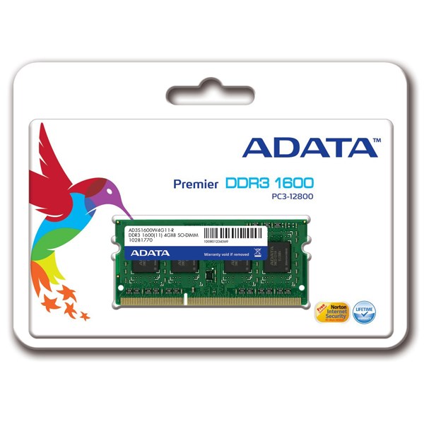 رم لپ‌تاپ ای دیتا مدل Premier DDR3 1600MHz PC3-12800 ظرفیت 8 گیگابایت