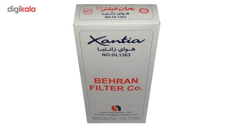 فیلتر هوا خودرو بهران فیلتر مدل GL1363 مناسب برای زانتیا