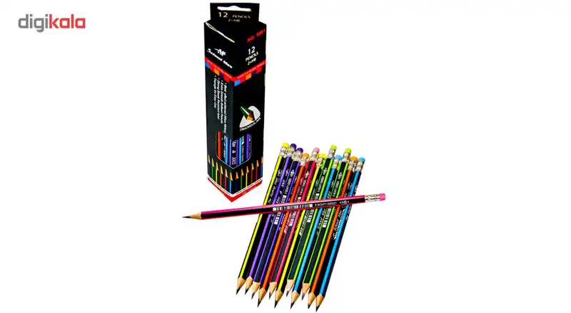 مداد مشکی ای اف اسکول مکس مدل 3001 - 3 بسته 12 عددی