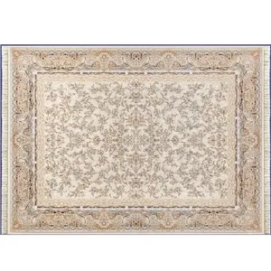 فرش ماشینی 1500 شانه فرش داریوش زمینه کرم حاشیه کرم مدل ۱۵۴۹