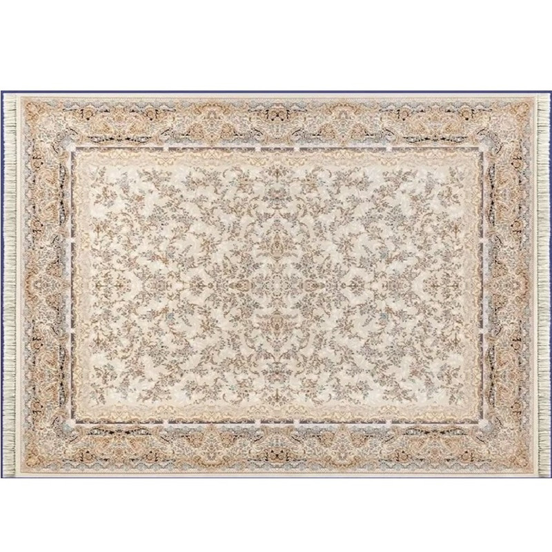 فرش ماشینی 1500 شانه فرش داریوش زمینه کرم حاشیه کرم مدل ۱۵۴۹