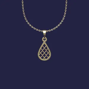 گردنبند طلا 18 عیار زنانه مدوپد مدل هندسی کد Z2-1-1225