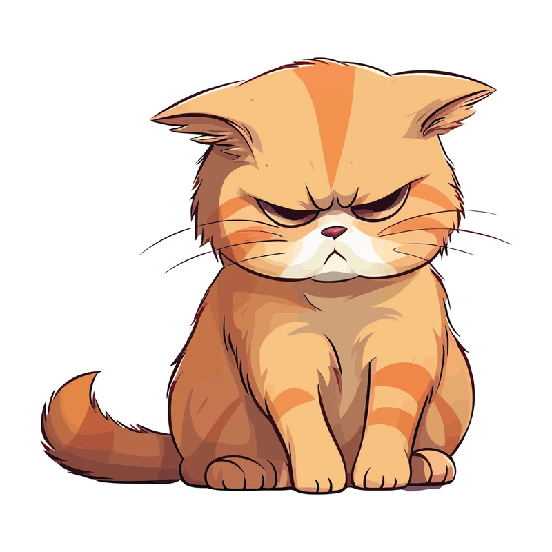 برچسب لپ تاپ طرح گربه نارنجی کد 01