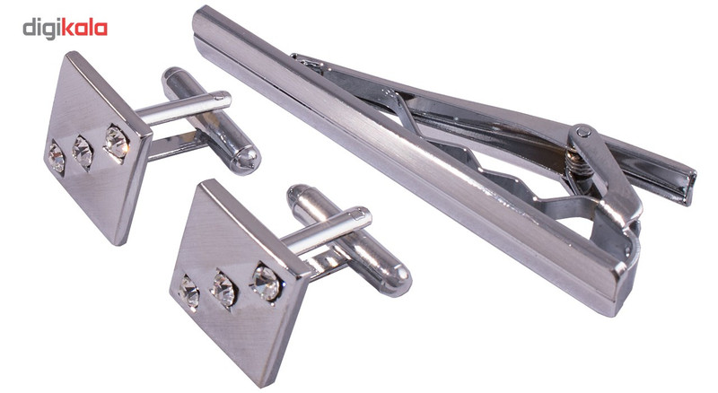 ست دکمه سر دست و گیره کراوات واته مدل Baya06 ست دکمه سر دست و گیره کراوات واته مدل Baya06