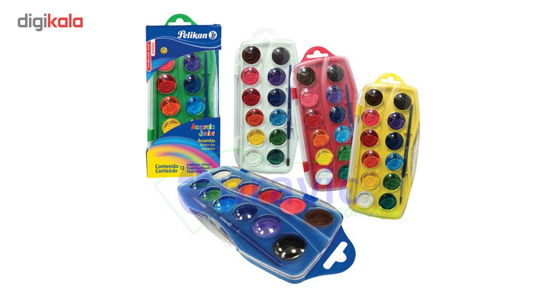 آبرنگ 12 رنگ پلیکان آلمان مدل Aquarela Junior