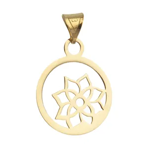 آویز گردنبند طلا 18 عیار زنانه قیراط طرح گل کد GH4698