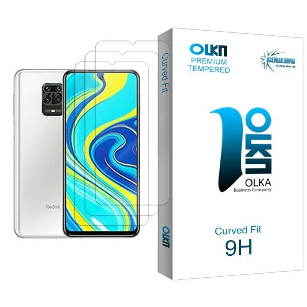 محافظ صفحه نمایش کولینگ مدل Olka Glass MIX003 مناسب برای گوشی موبایل شیائومی Redmi Note 9 Pro (India) بسته سه عددی