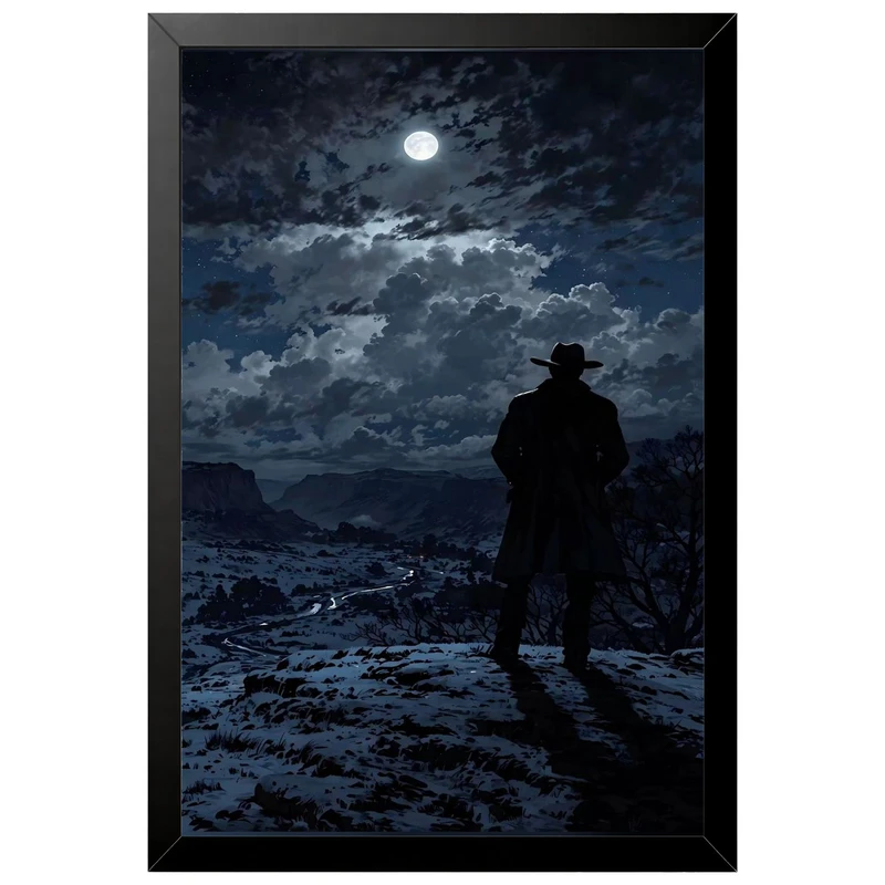 تابلو بکلیت طرح گیمینگ ردد red dead redemption 2 مدل B-po2202 فریم مشکی