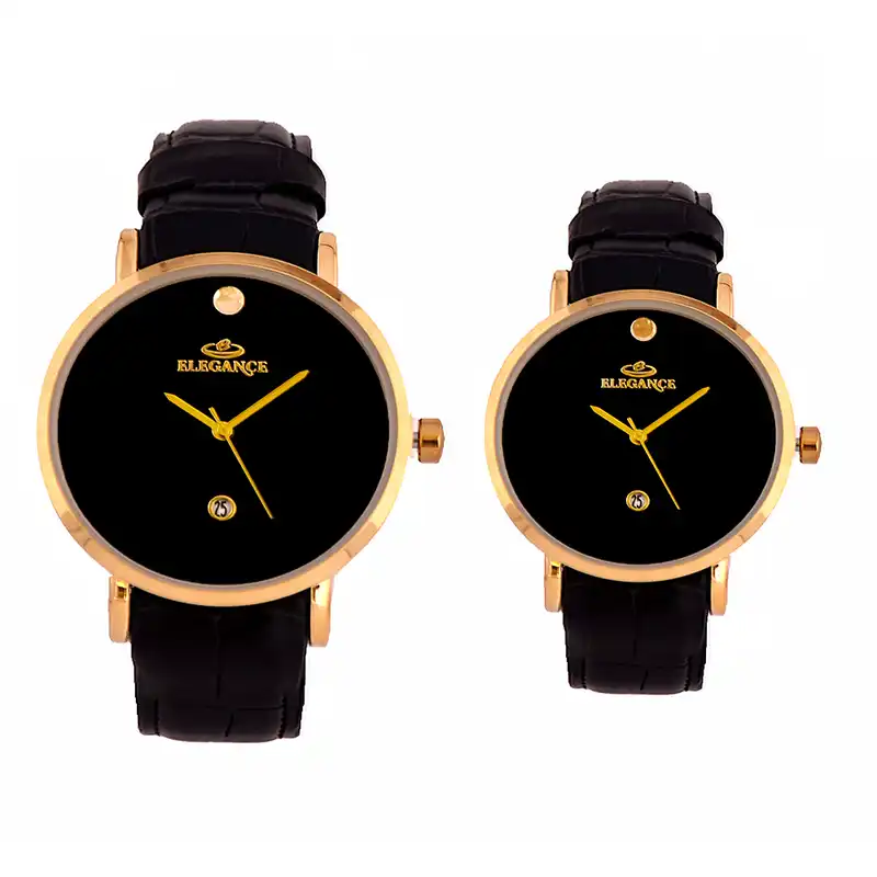 ست ساعت مچی عقربه ای زنانه و مردانه مدل ELG 2844 - ME-TA