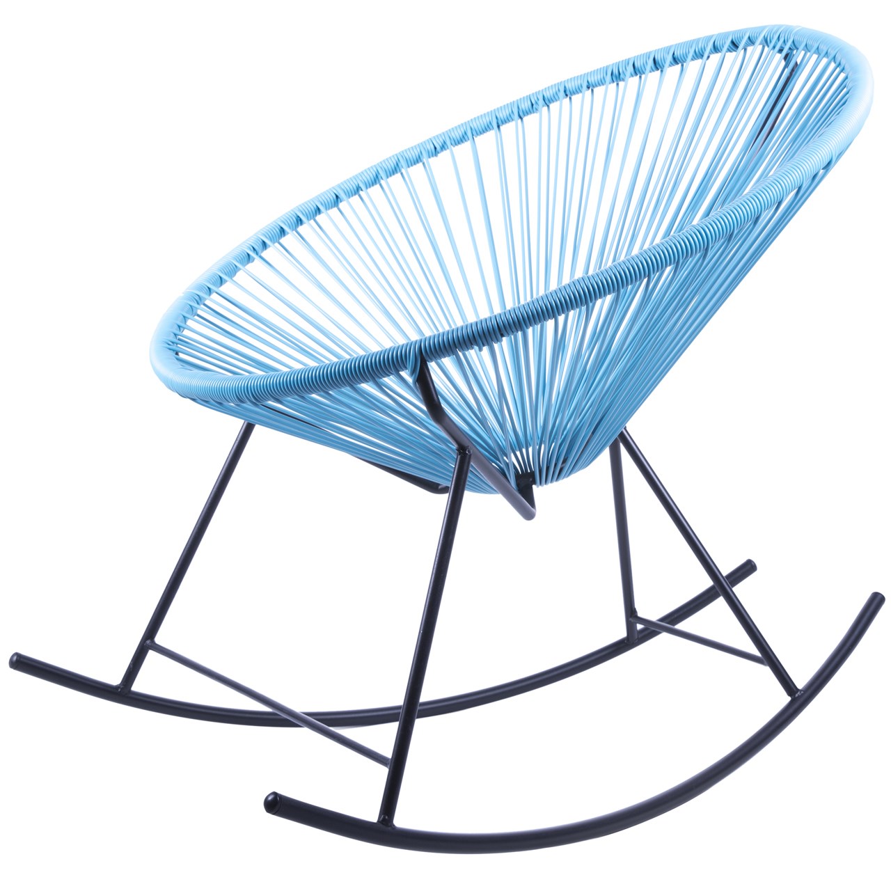 صندلی کروماتیک مدل  Rocking Blue PE Rattan