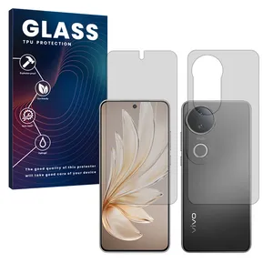 Glass Transparent Hydrogel Screen Protector for Vivo S20 mobile phone along with the back protector
