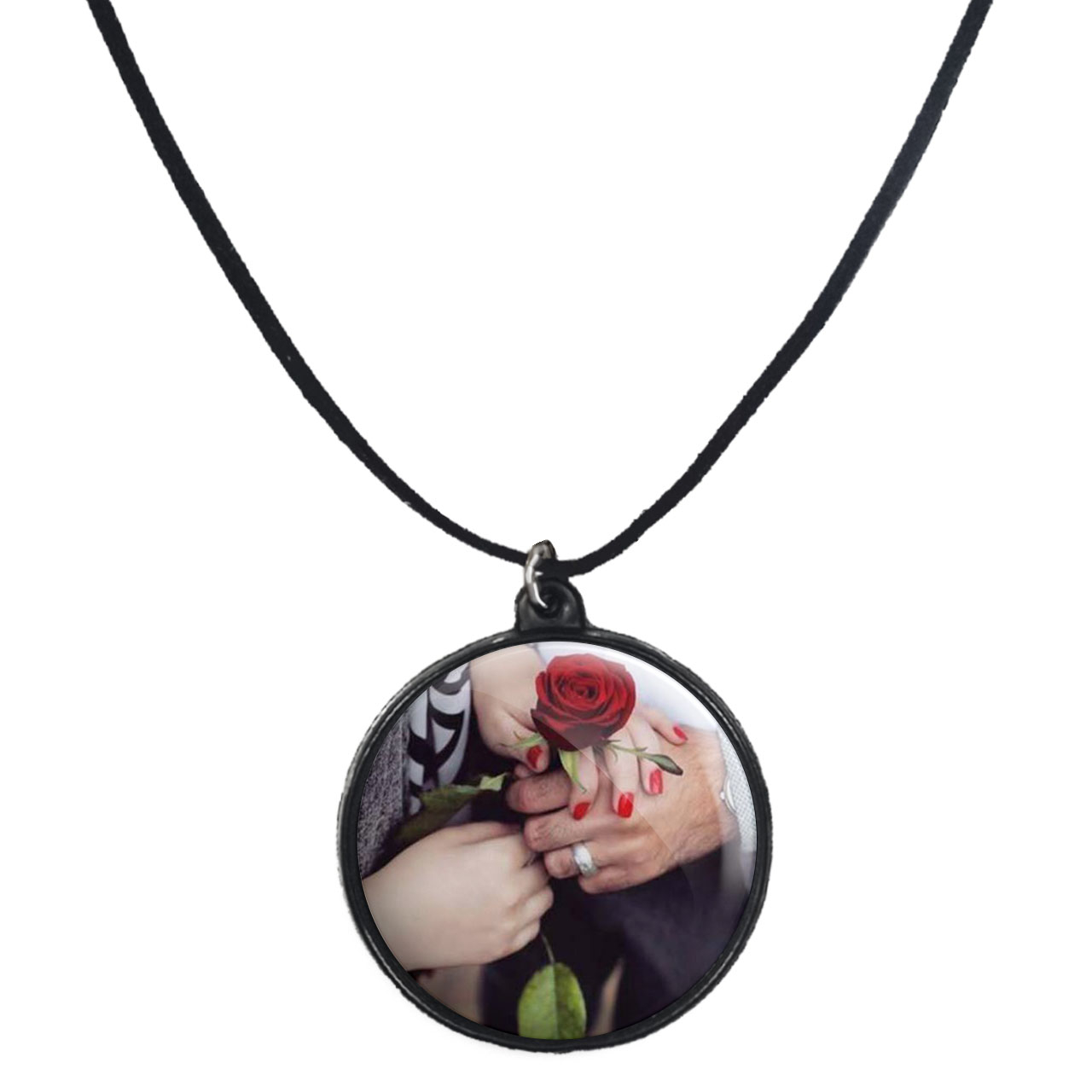 گردنبند پرمانه طرح عاشقانه کد pmb.1250 مدل دو طرفه