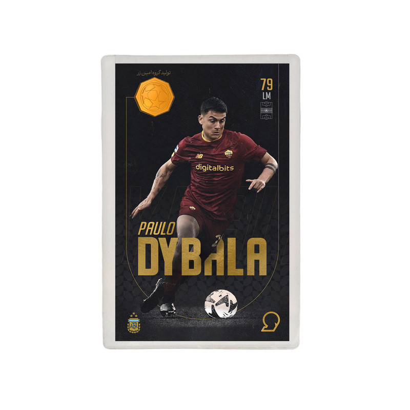 طلا گرمی 18 عیار مدوپد مدل DYBALA طرح فوتبالی 2025 کد SO10030