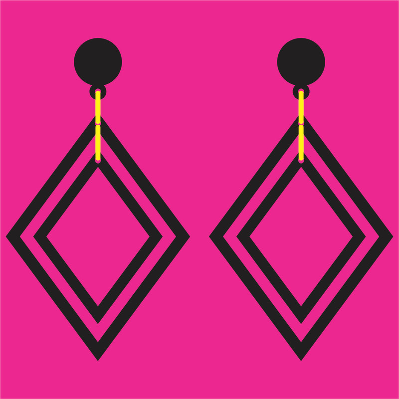 گوشواره دخترانه مدل لوزی گوشواره دخترانه مدل لوزی