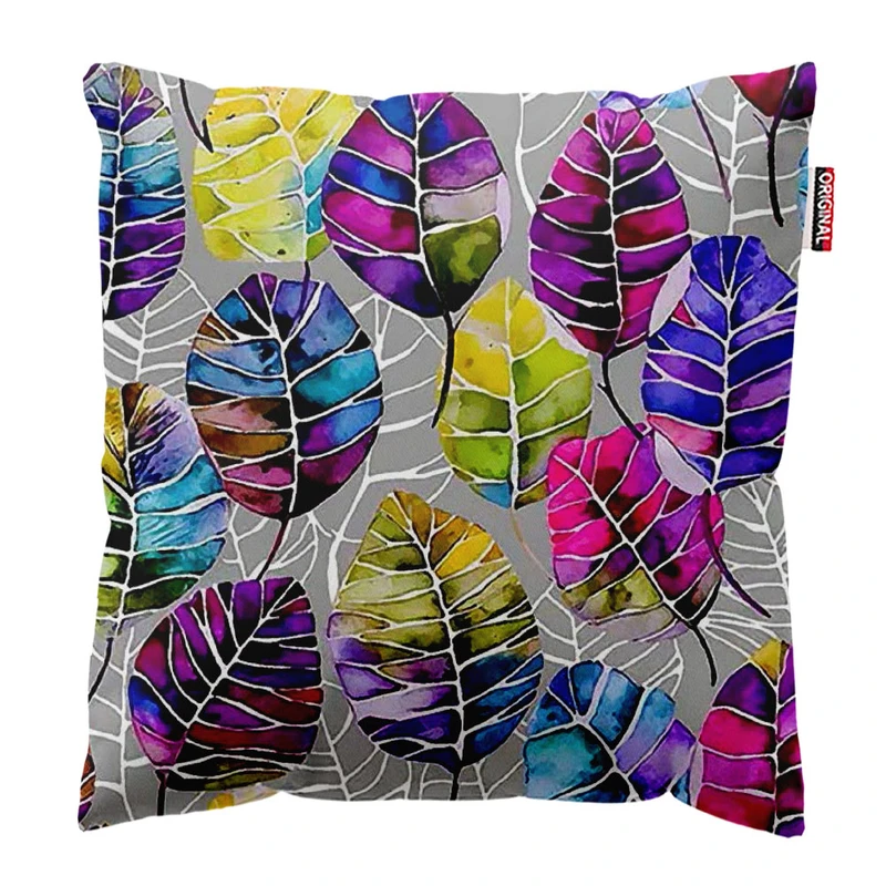 کوسن پاد آفرین طرح برگ کد 3615 سایز 30*30 سانتی متر