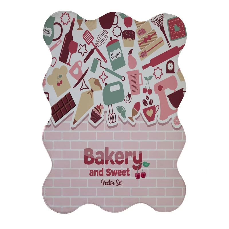 پادری مدل دالبر طرح Bakery کد 8212 سایز 80x110 سانتی متر