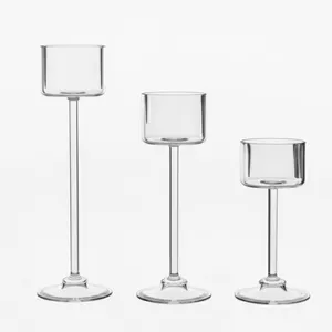 شمعدان مدل ارمغان مناسب برای شمع های وارمری و استوانه مجموعه 3 عددی