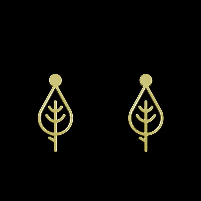 گوشواره طلا 18 عیار زنانه مدوپد مدل درخت کد GA1-15798