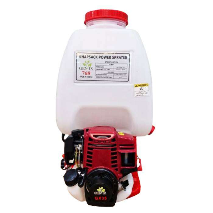 سمپاش موتوری جنیکس مدل چهار زمانه ظرفیت 25 لیتر