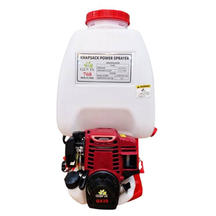 سمپاش موتوری جنیکس مدل چهار زمانه ظرفیت 25 لیتر