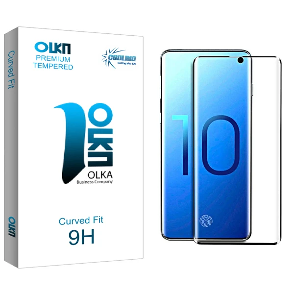 محافظ صفحه نمایش شیشه ای کولینگ مدل Olka FLGL مناسب برای گوشی موبایل سامسونگ Galaxy S10