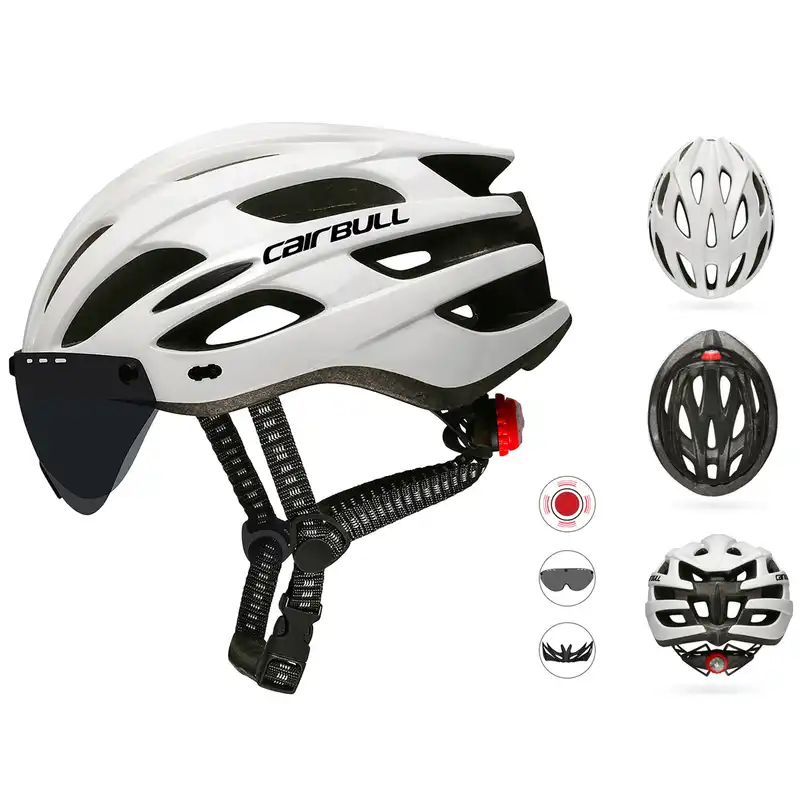 کلاه ایمنی دوچرخه کربول مدل CB10 چراغ و عینک دار