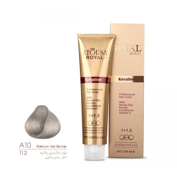 رنگ مو آتوسا رویال شماره 11.2 حجم 120 میلی لیتر رنگ بلوند خاکستری پلاتینه