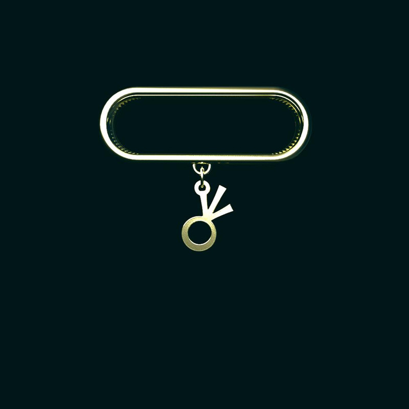 آویز ساعت طلا 18 عیار زنانه مدوپد مدل هندسی کد SK1-1895