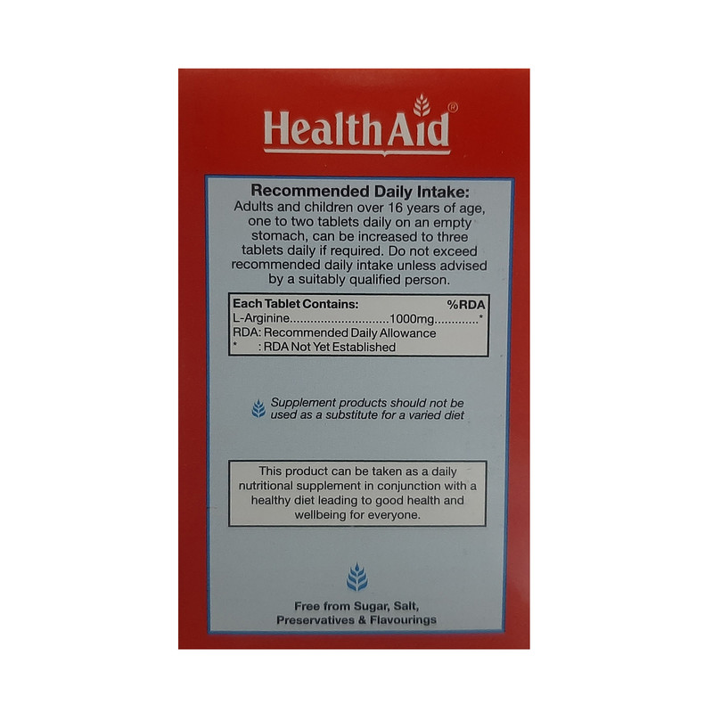 ال آرژنین هلث اید 1000 میلی گرم بسته 30 عددی