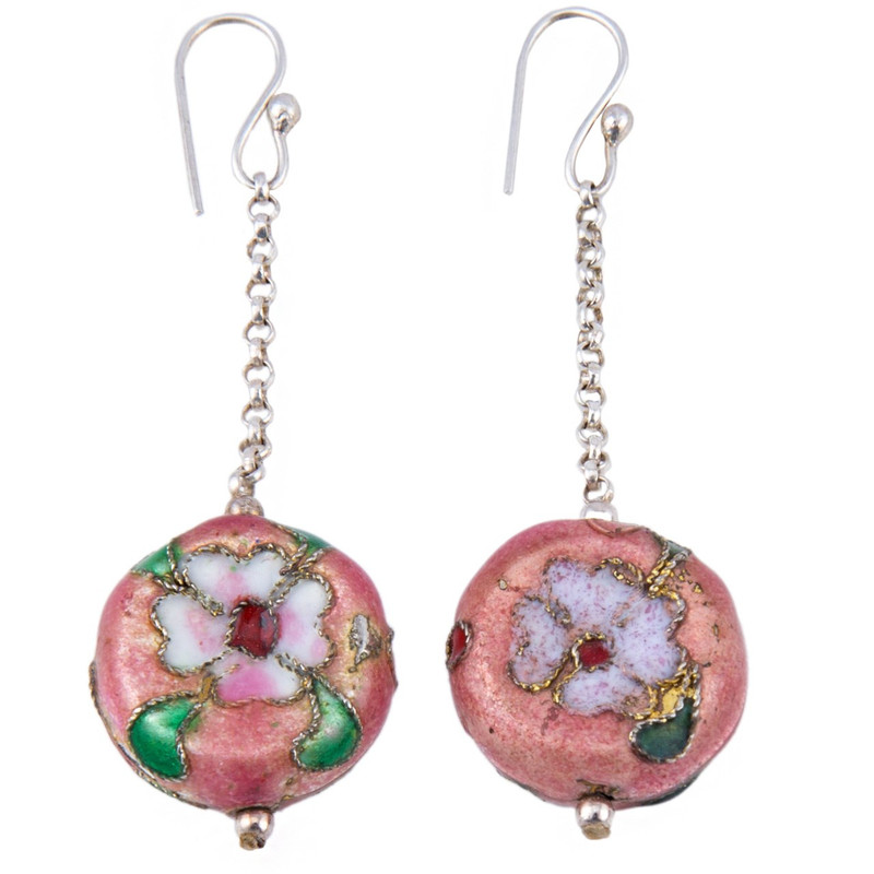 گوشواره نقره سنگ و زر مدل sz111621