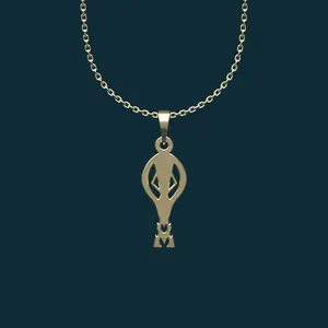 گردنبند طلا 18 عیار زنانه مدوپد مدل هندسی کد BB2-1-1022