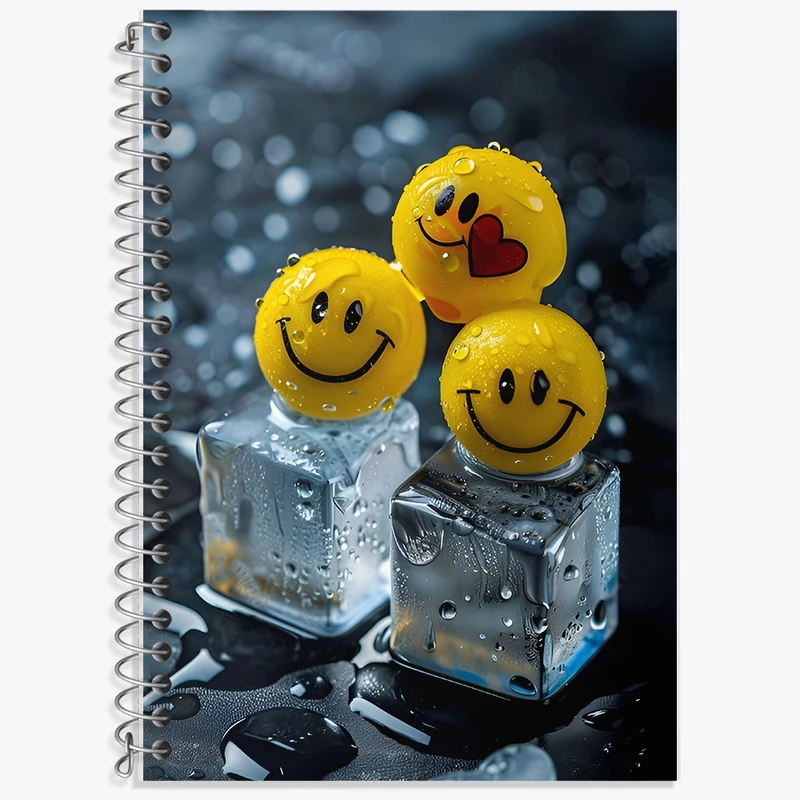 دفتر لغت 50 برگ خندالو طرح ایموجی کد F7848