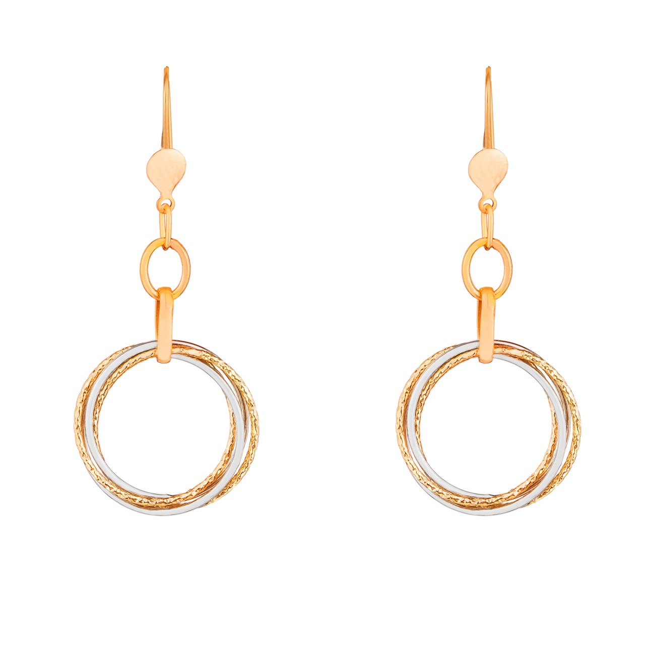گوشواره طلای 18 عیار سیم و گوهر مدل GLE162