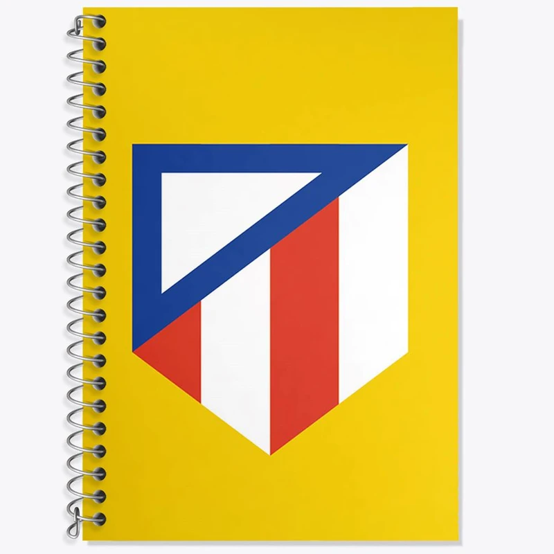 دفتر زبان 50 برگ خندالو مدل دو خط طرح باشگاه اتلتیکو مادرید Atletico Madrid کد 2140