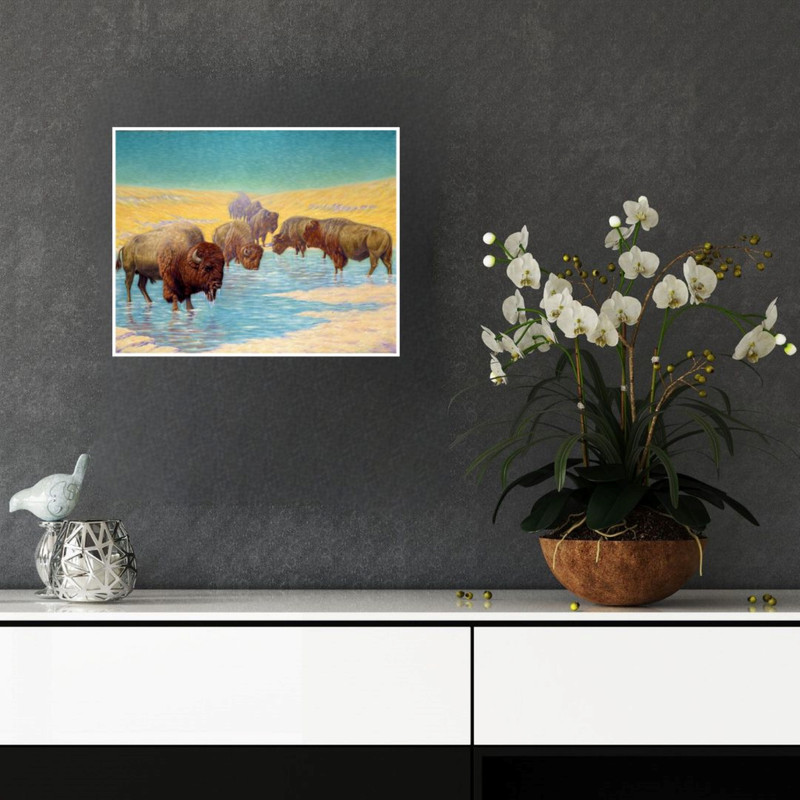 پوستر مدل بایسون در آب