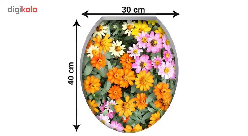 استیکر سرویس بهداشتی ژیوار طرح گل های بهاری