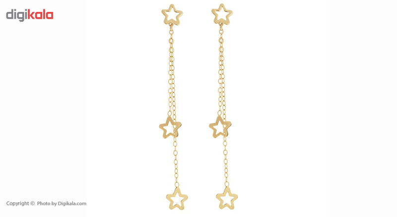 گوشواره طلا 18 عیار رزا مدل EG112