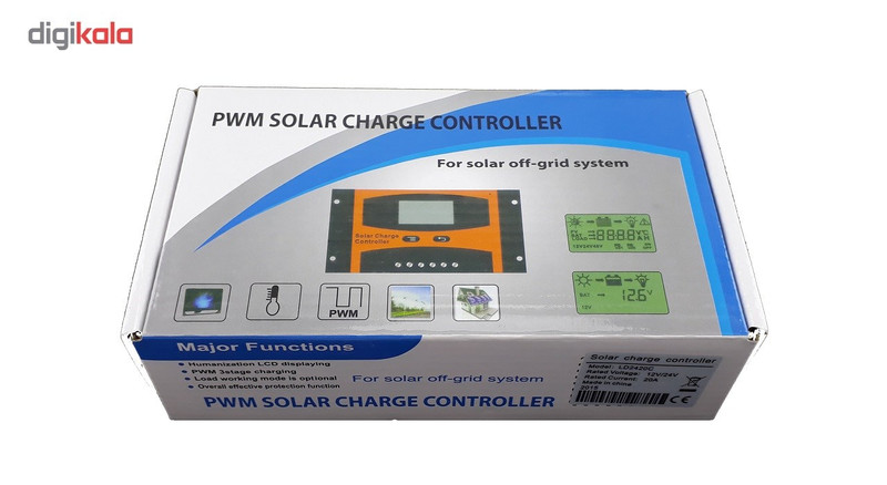 کنترل کننده دیجیتال شارژ خورشیدی 20 آمپر مدل PWM202