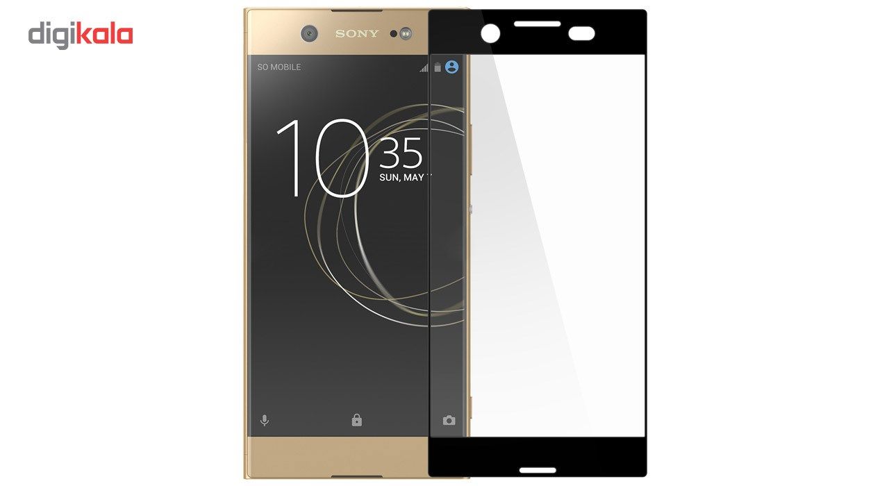 محافظ صفحه نمایش شیشه ای تمپرد مدل Full Cover مناسب برای گوشی موبایل سونی Xperia XZ1 main 1 2