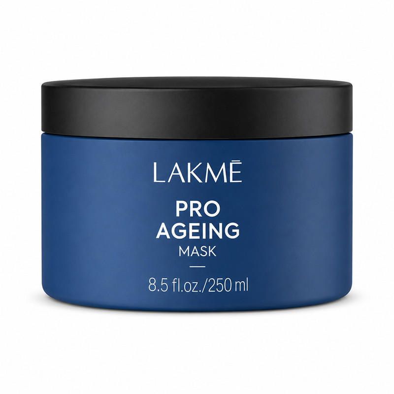ماسک موی تقویت کننده لاکمه مدل anti ageing با خاصیت جلوگیری از وز شدن مو و حاوی سرامیدهای محافظ و ویتامین‌های تقویتی، وگان مناسب موهای وزدار حجم 250 میلی‌لیتر