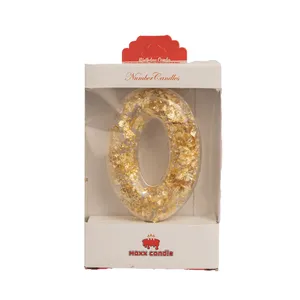 شمع تولد مدل عدد 0 ورق طلا کد Ta80T