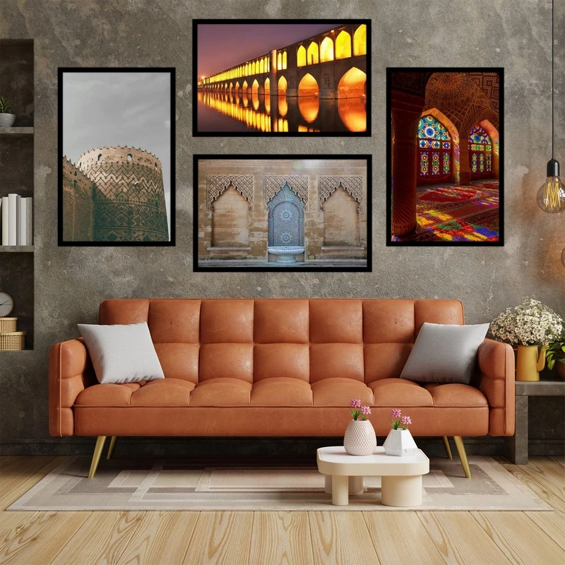 تابلو بکلیت طرح هنری مدل B-bu3715 مجموعه 4 عددی