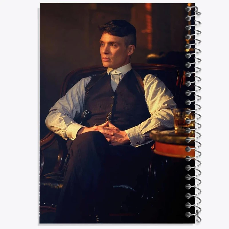 دفتر ژورنال نویسی 50 برگ خندالو مدل نقطه ای طرح سریال پیکی بلایندرز Peaky Blinders کد 3203