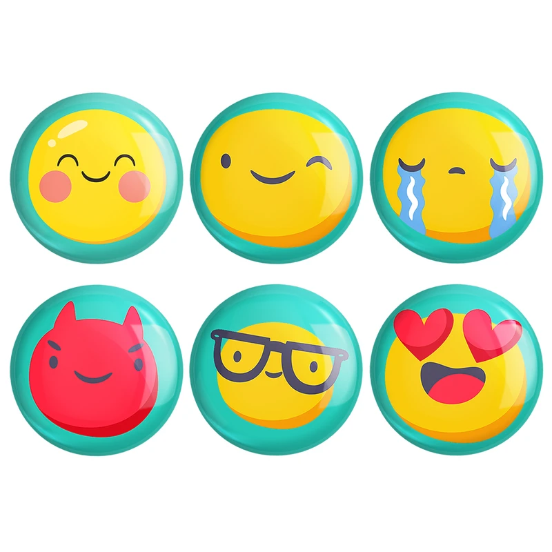 مگنت خندالو طرح ایموجی کد 173A مجموعه 6 عددی