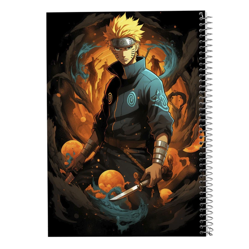 دفتر ژورنال نویسی 50 برگ مدوپد مدل نقطه ای طرح Naroto کد DF11282