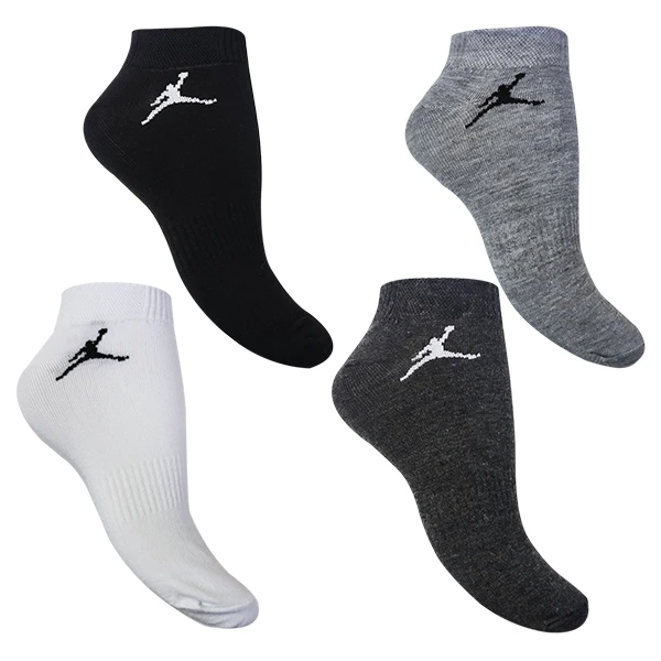 جوراب ساق کوتاه پسرانه مدل کف کش بسته 4 عددی 